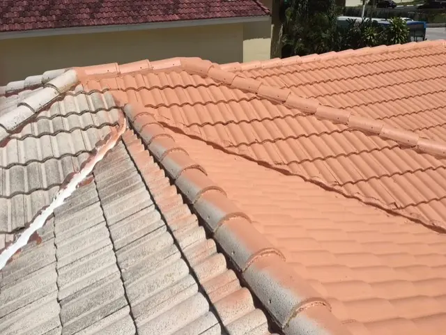 Spanish tile roof tile reglazing