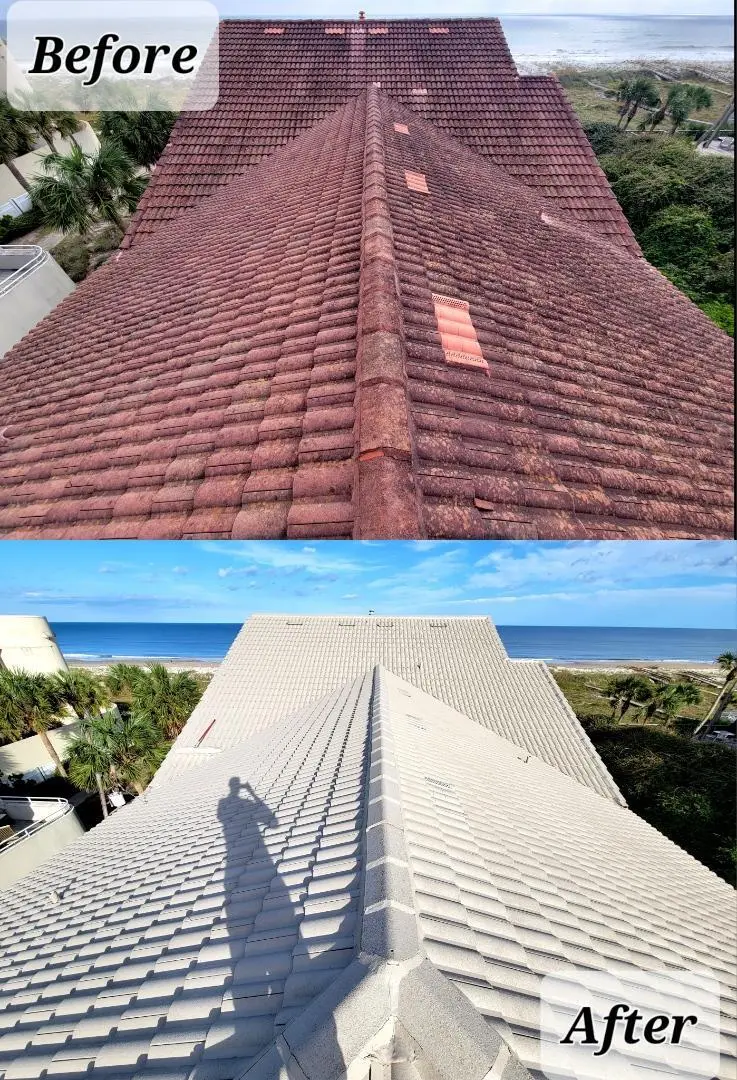 Spanish tile roof tile reglazing