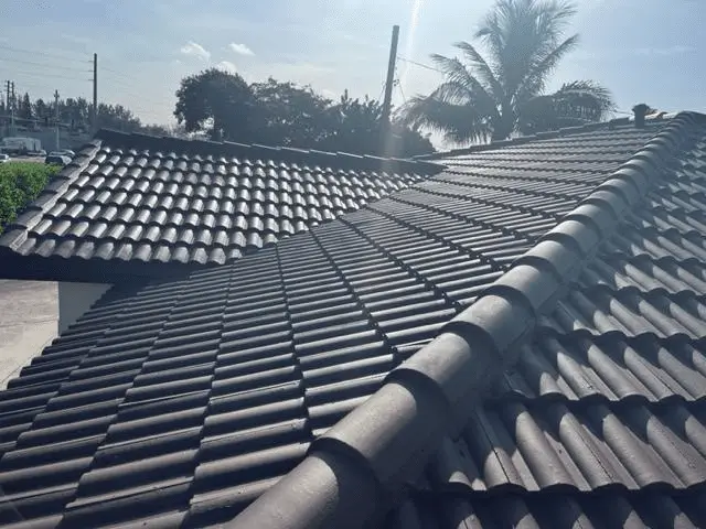 Barrel tile roof paint