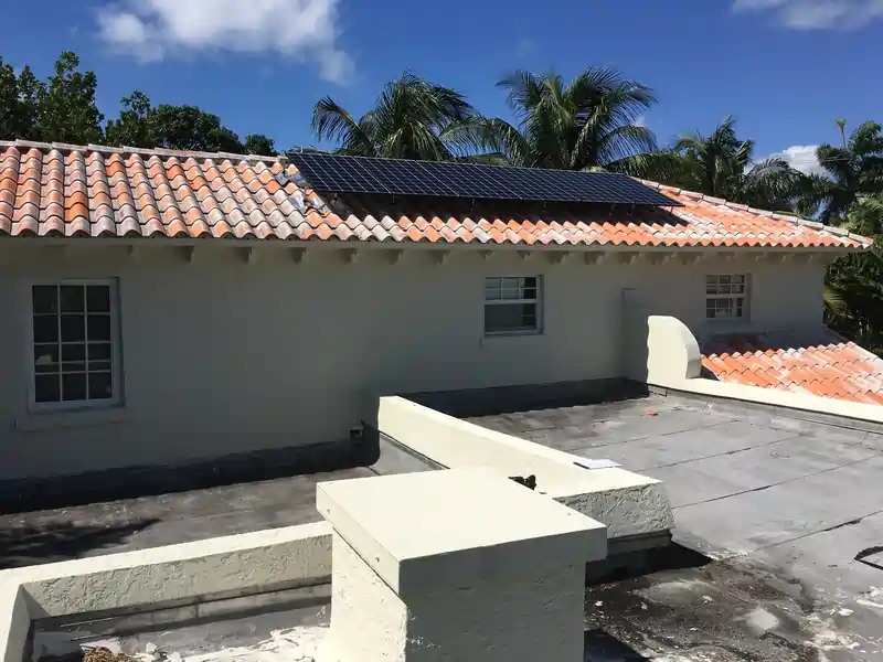 flat deck and roof tile sealed